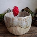 Kubek ceramiczny Muchomor (Amanita) - ręcznie lepiony, 380 ml