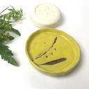 Ceramiczna mydelniczka ręcznie robiona "Złote lato"