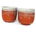 Ceramiczne czarki 2 szt - strugane IV