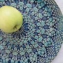 Turkusowa koronkowa patera ceramiczna