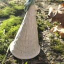 Ręcznie robiona choinka ceramiczna 13-14 cm - biała ozdoba na Boże Narodzenie