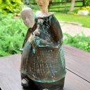 Miedziany Pierrot - ręcznie robiona rzeźba ceramiczna 28 cm