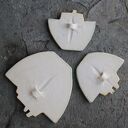 Ceramiczne statki 3 szt - 'AHOJ' - marynistyczna dekoracja wisząca handmade