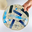 Miska ceramiczna na owoce - ręcznie lepiona z jasnej gliny szamotowej