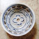 Umywalka Ceramiczna Nablatowa Hafty 34 cm - Wzory Tradycyjnego Folkloru Inspiracją w Twojej Łazience