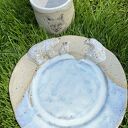 Zestaw ceramiczny Przyjaciele - kubek z liskiem i talerz z misiami