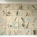 Zestaw kafli ceramicznych "kwietna łąka"