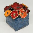 Flower Box M z kwiatów ceramicznych - niebieski zestaw 9 sztuk