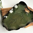 Patera ceramiczna Liść - talerz dekoracyjny z fakturą liścia