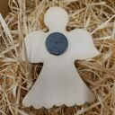Ceramiczny anioł-magnes 9 cm na Boże Narodzenie - biały prezent handmade