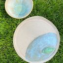 Ceramiczny zestaw do matchy i kawy - czarka z krokodylem