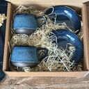 Zestaw dla dwojga: filiżanki ceramiczne beczułka 250 ml - Niebo