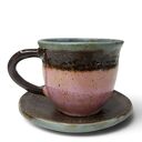 Ręcznie robiona filiżanka ceramiczna z podstawką