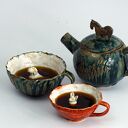 Ceramiczna filiżanka-kubek z figurką psa lub kota Azul Horse - ręcznie robiona