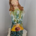 Anioł ceramiczny lampion - prezent na Chrzest