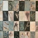 Zestaw płytek Secret Garden 25 - ceramiczny dekor ścienny z roślinami