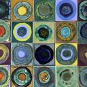 Ręcznie wykonany zestaw kafli ceramicznych "Rozmyślając o Fangorze" - na ścianę 60x70 cm