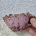 Ręcznie robiona różowa filiżanka ceramiczna - ok. 30 ml