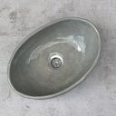 Szara nakrapiana umywalka ceramiczna ręcznie robiona