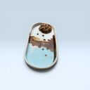Ręcznie wykonany talerz ceramiczny 23,5 x 11 cm