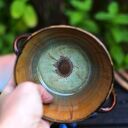 Dwie misy ceramiczne OGNISTA - brązowo-pomarańczowe, do serwowania