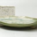 Ceramiczna mydelniczka ręcznie robiona „Pastelowy liść”