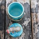 Ręcznie wykonana cukiernica ceramiczna z hipopotamem