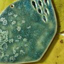 Kura ceramiczna wisząca - ozdoba choinkowa rustykalna etno