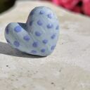 Niebieski pierścionek ceramiczny handmade - regulowany