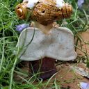 Ręcznie wykonany ceramiczny anioł dla niej - unikatowa pamiątka na chrzest i ślub