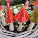 Ceramiczny grzybek do doniczki - ręcznie robiona dekoracja
