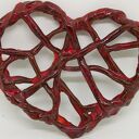 PIĘKNE Serce ceramiczne - zawieszka HANDMADE