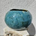 Donica osłonka ceramiczna w turkusowym stylu - prezent i dekoracja do domu