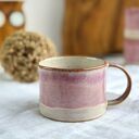 Kubek / Prosta filiżanka ceramiczna 250 ml różowa - Malinowy mus