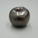 Jabłko dekoracyjne czarne metaliczne z ceramiki handmade