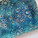 Etniczna dekoracyjna mydelniczka ceramiczna handmade