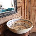 Umywalka Ceramiczna Nablatowa Hafty 31 cm - Wzory Tradycyjnego Folkloru Inspiracją