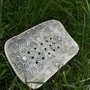 Ręcznie robiona ceramiczna mydelniczka z mandalą