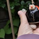 Dzwonek ceramiczny Biedronka - ręcznie robiony dodatek na balkon i do ogrodu