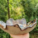 Ręcznie robiona misa ceramiczna c297 - prawdziwy liść klonu