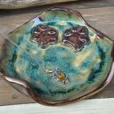 Ceramiczny talerzyk psie łapki c858)