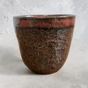 Ceramiczna czarka na herbatę - ręcznie toczona (brąz i miedź)