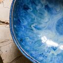 Duża ręcznie lepiona misa ceramiczna z fakturą