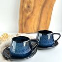 Zestaw dla dwojga - filiżanki ceramiczne beczułka 250 ml Nocne niebo