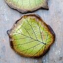 Komplet 3 ceramicznych liści lipy - podstawki pod tealight, świeczki i małe dekoracje