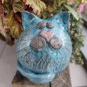 skarbonka ceramiczna kot kuleczka z otworem