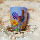 Ręcznie malowany wiejski kubek z porcelany 300 ml