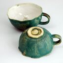 Ceramiczna duża filiżanka kubek z figurką kota