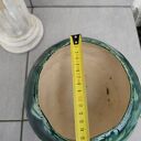 Zielona donica ceramiczna handmade - oryginalna osłonka na kwiaty