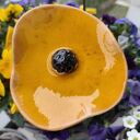 kwiat ceramiczny morelowy
